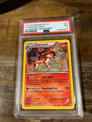 POKEMON 2013 B & W CHARIZARD Holo Legendary Treasures #19 PSA 7 Near Mint - Image 1 of 2