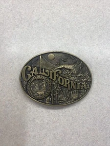 Fibbia medaglie design premio solido serie stato commemorativa California ottone vintage - Foto 1 di 2