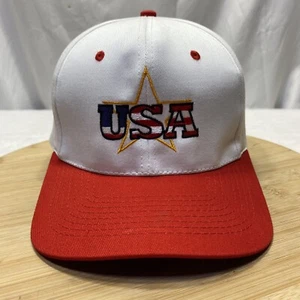 Vintage USA Mütze SnapBack KC Marke Kappe Gold Stern rot weiß blau amerikanische Flagge - Bild 1 von 10