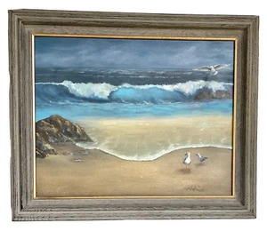Framed Original Oil Painting by Doug McGough Nautical Seascape 24" x 20" - Picture 1 of 7