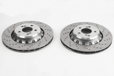 Par de discos de freno traseros perforados OEM PARA BMW M2 F87 M3 F80 M4 F82 370mm Foto 1 de 4