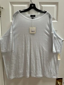 NWT Eskandar O/S Ozone Boat Neck Short Sleeve Linen Top - Picture 1 of 3