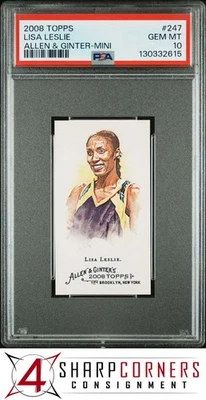 2008 TOPPS ALLEN & GINTER MINI #247 LISA LESLIE HOF POP 3 PSA 10 - Image 1 of 3