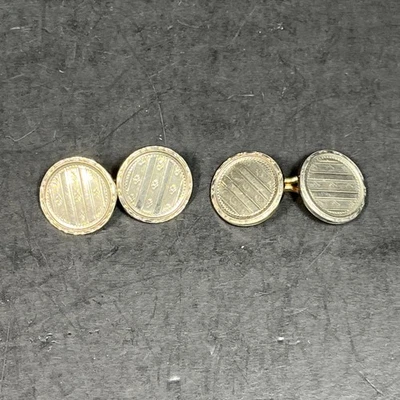 Gemelos Krementz vintage - tono plata Foto 1 de 4