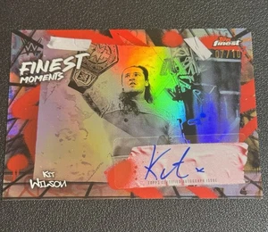 2025 Topps Finest WWE Kit Wilson #FMS-KIT Finest Moments Autograph Red /10 - Picture 1 of 2
