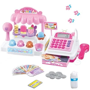 Mini caja registradora de heladería con postres de juego simulado, escaneo funcionando... - Imagen 1 de 7