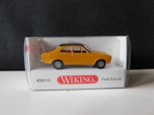 Wiking Modellautos 1:87, Ford Escort, maisgelb, 020303, OVP - Bild 1 von 2
