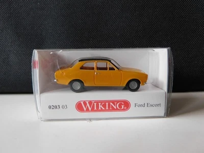 Wiking Modellautos 1:87, Ford Escort, maisgelb, 020303, OVP - Bild 1 von 2