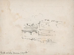 Kleine Bleistiftzeichnung - Victor Charles Ames (1859-1934) - Skizze von Italien - Bild 1 von 3