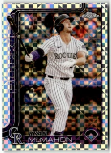 2025 Topps Chrome MLB No. 66 Ryan McMahon Checkerboard Refractor - Bild 1 von 2