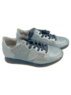 PHILIPPE MODEL Sneaker Basse Donna Argento Glitter (EU 36) - Immagine 1 di 4