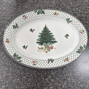 Mikasa Christmas Story 15” Oval Serving Platter NEW No Tags- READ Description - Picture 1 of 3