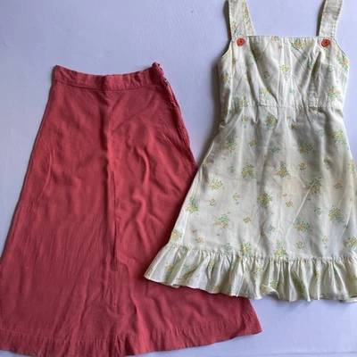 1940’s - 50’s Skirt & Dress Vintage XS or Junior Rockabilly, Farmhouse As Is - Image 1 of 4