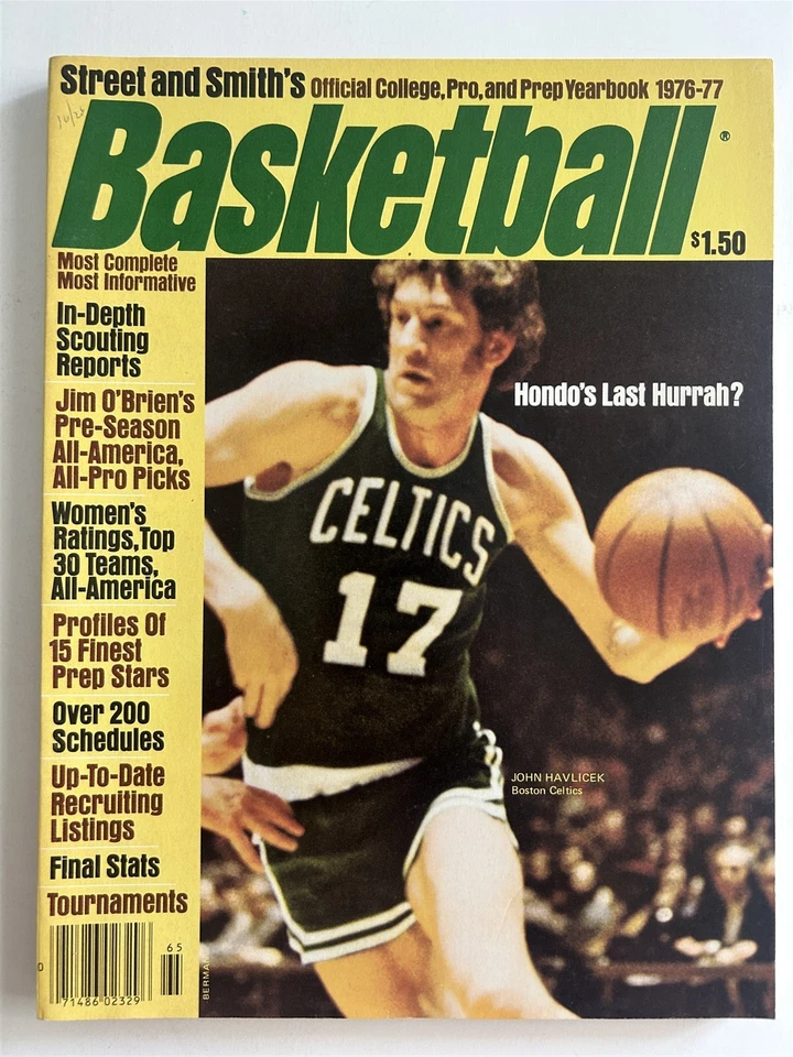 1976 77 STREET and SMITH's NBA ABA NCAA Basketball BOSTON CELTICS John HAVLICEK - Image 1 of 1