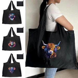 UK New Large Foldable Reusable Women Shopping Bag Tote Handbag Bag Shoulder bag - Picture 1 of 14
