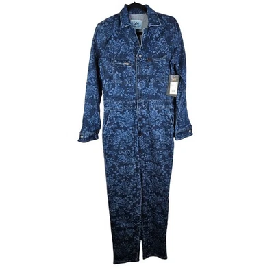  NUEVO Free People Lee S Union-Alls Denim Floral Mono Boho Western Informal  Foto 1 de 4