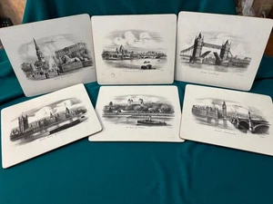 6 LADY CLARE OLD LONDON LANDMARKS PLACEMATS IN ORIGINAL BOX - Picture 1 of 10