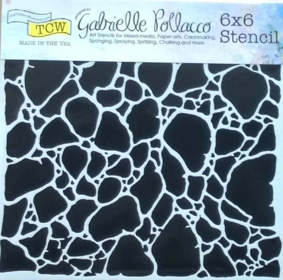 Plantilla de materia orgánica textura natural para arte de medios mixtos taller de artesanos de 6" Foto 1 de 1