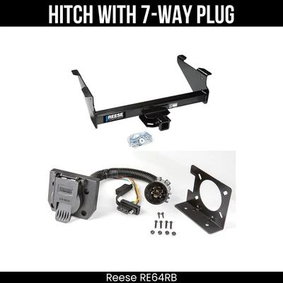 Enganche de remolque Reese + cableado de 7 vías para 03-24 Dodge Ram 2500 3500 03-08 Ram 1500 Foto 1 de 4