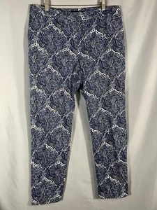 Talbots Damen Hose modern geschnitten hübsch pflaume & blau Paisley Herbst Herbst Gr. 14 - Bild 1 von 8