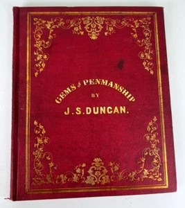 1858 Gems of Penmanship by J. S. Duncan, Spencerian Writing & Drawing VERY RARE - Picture 1 of 24