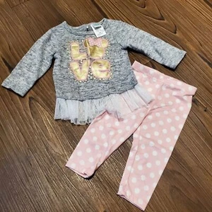Juego a juego de suéter gris amor lunares rosa para bebés Disney Minnie Mouse - Imagen 1 de 11