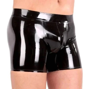 Mens Latex Gummi Shorts Rubber Boxer Underwear Fetish Clubwear 0.4mm No Zipper - Picture 1 of 4