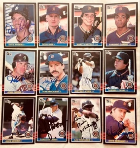 12 Tigers signed 1985 Donruss cards Lou Whitaker Lance Parrish Jack Morris Evans - Picture 1 of 1