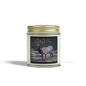 Candele in vaso profumate, cera di albicocca di cocco (4 oz, 9 oz) arte alce Cottagecore - Foto 1 di 25
