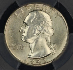 1941-D Washington Quarter 25c PCGS - MS62 - Picture 1 of 3