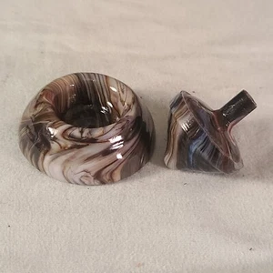 ANDY DAVIS, Glaskunst Kreisel & Sockel, Megan's Run (?), #301J - Bild 1 von 9