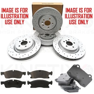 PER JEEP GRAND CHEROKEE 3.0 CRD DISCHI FRENO ANTERIORI FORATI POSTERIORI PASTIGLIE 350mm 330mm - Foto 1 di 1