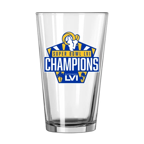 Los Angeles Rams Super Bowl LVI Champions 16oz.  Pint Glass Cover