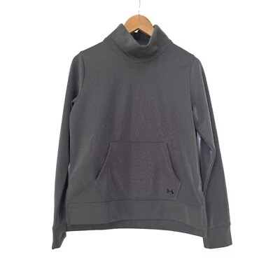 Under Armour Synthetic Fleece Mock Mirage Sweatshirt Womens XS Gray Active - Image 1 of 4