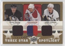 2008 Upper Deck Trilogy Three Star Spotlight Jerseys Evgeni Malkin Alex Kovalev
