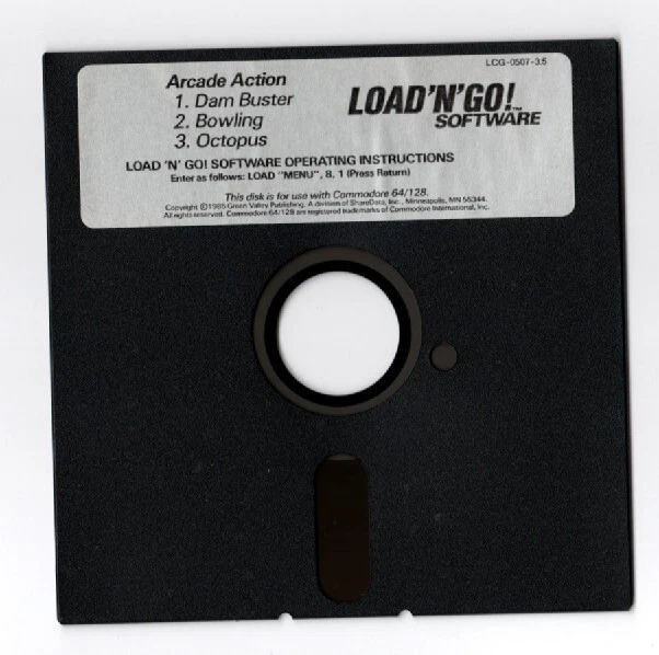 Commoddore 64 - 128 - Dam Buster/Bowling/Octopus - Disk - Image 1 of 1
