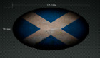 125mm Distressed Oval SCOTLAND FLAG Sticker/Decal - Printed & Laminated