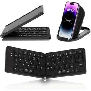 Wireless Foldable Keyboard Portable Rechargeable Foldable Wireless Keyboard - Picture 1 of 2