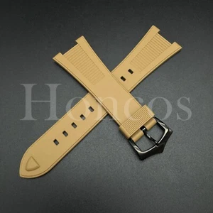 Correa de reloj de goma 25 X 18 mm + hebilla para Patek Philippe Nautilus LBN - Imagen 1 de 19