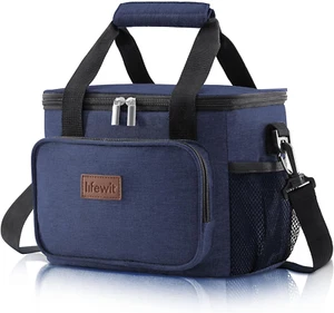 Medium Lunch Bag Insulated Lunch Box Soft Cooler Cooling Tote for Adult Men Wome - Picture 1 of 12