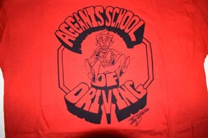 Camiseta Gráfica Aggains School Of Driving Florida, Roja, Talla Grande (L), RARA - Imagen 1 de 8