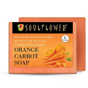 Soulflower Handgemachte Orange Karottenseife Packung Mit 2 Je 150G Für Nährende - Bild 1 von 5