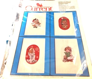 Current Warm & Whimsical counted cross-stitch Christmas cards set of 4 (5x7) - Picture 1 of 3
