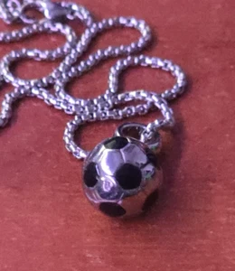 Football Necklace, Football Stuff Stainless Steel Soccer Charm | Football Gifts - Picture 1 of 2