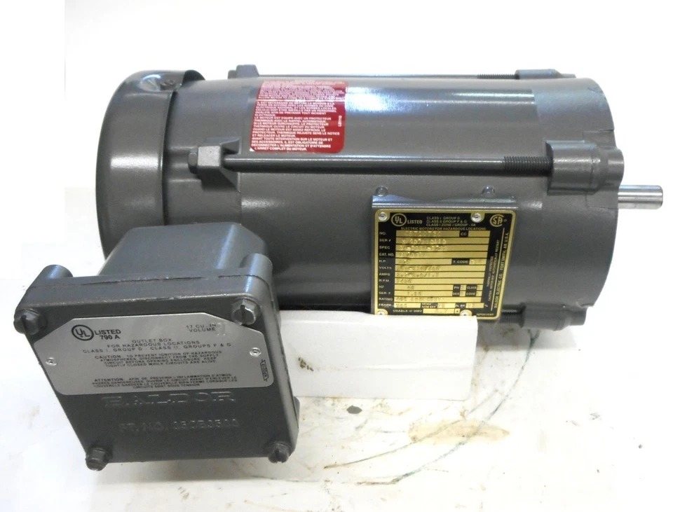 BALDOR MOTOR, VM7009A, CE710730, 0.75HP, PH 3, 3450RPM, 60HZ - Image 1 of 1