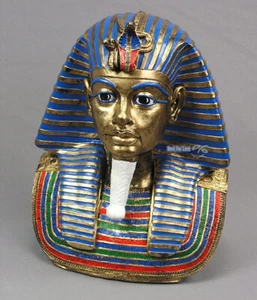 Busto de Tutankamón Egipto Egipcio Decoración Abanico Estatua Escultura Cabeza - Imagen 1 de 2