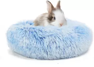 Hamster Bed Cute Blue and White Warm Cushion for Small Animal - Comfortable Slee - Picture 1 of 12