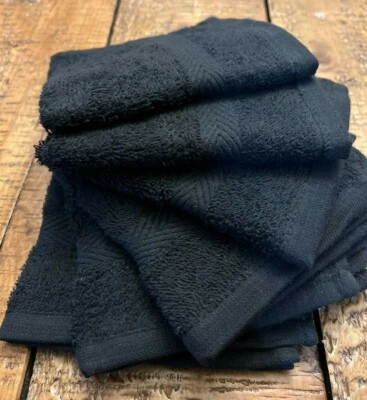 Toallas ideales Premium negras altamente absorbentes 12 x 12 pulgadas paños 10 paquetes Foto 1 de 3