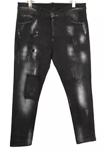 DSQUARED2 Jeans Men's (EU) 50 Ripped Faded Tapered Fit Button Fly Distressed - Picture 1 of 9