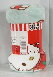 Manta de felpa Hello Kitty 60 X 46 pulgadas estampado navideño nuevo con etiquetas - Imagen 1 de 10